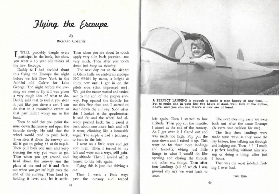 70 years ago a first lesson and a first article Air Facts Journal